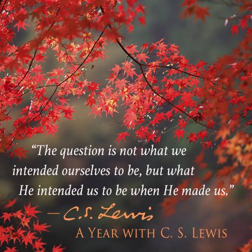 The question is not what we intended ourselves to be, but what He intended us to be when He made us. - C.S. Lewis